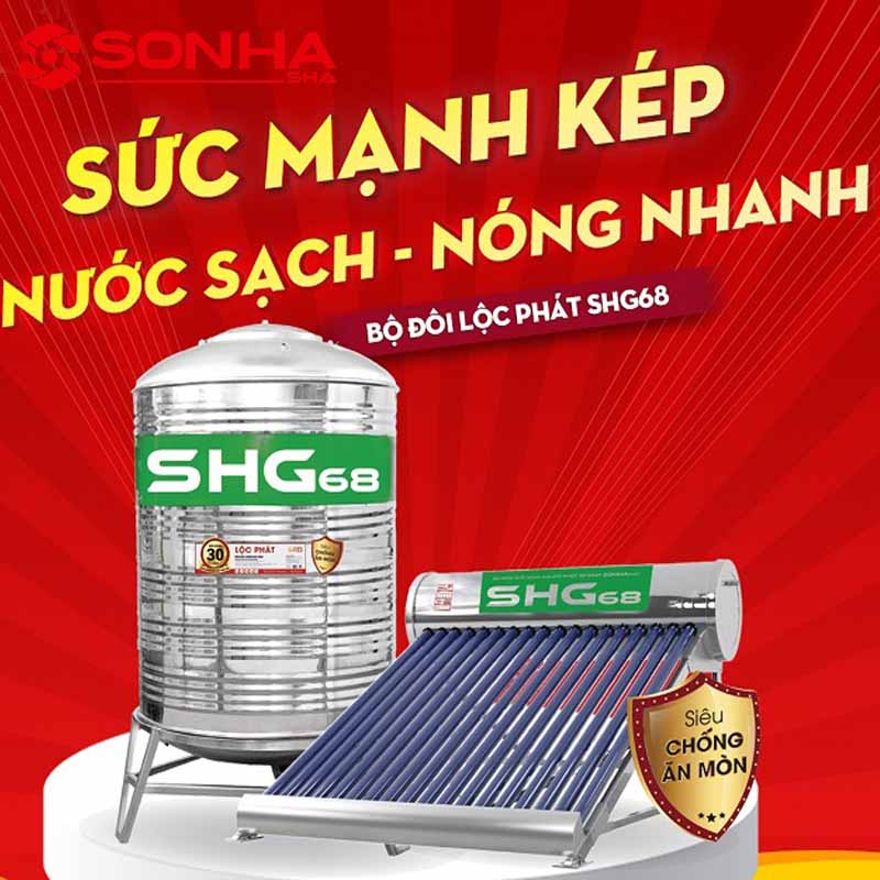 Đại lý Nội Thất Hưng Phát chuyên cung cấp máy nước nóng năng lượng mặt trời Sơn Hà chính hãng