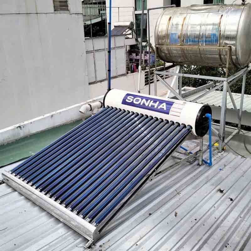 Máy nước nóng năng lượng mặt trời Sơn Hà - tiết kiệm điện, làm nóng nhanh, bền bỉ và thân thiện với môi trường, an toàn cho người sử dụng