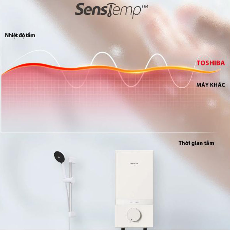 Công nghệ senstemp bình nóng lạnh trực tiếp toshiba twh 45mcnvn-w