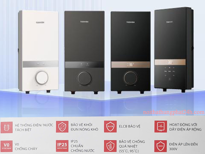 Máy nước nóng trực tiếp Toshiba giá rẻ tại Nội Thất Hưng Phát