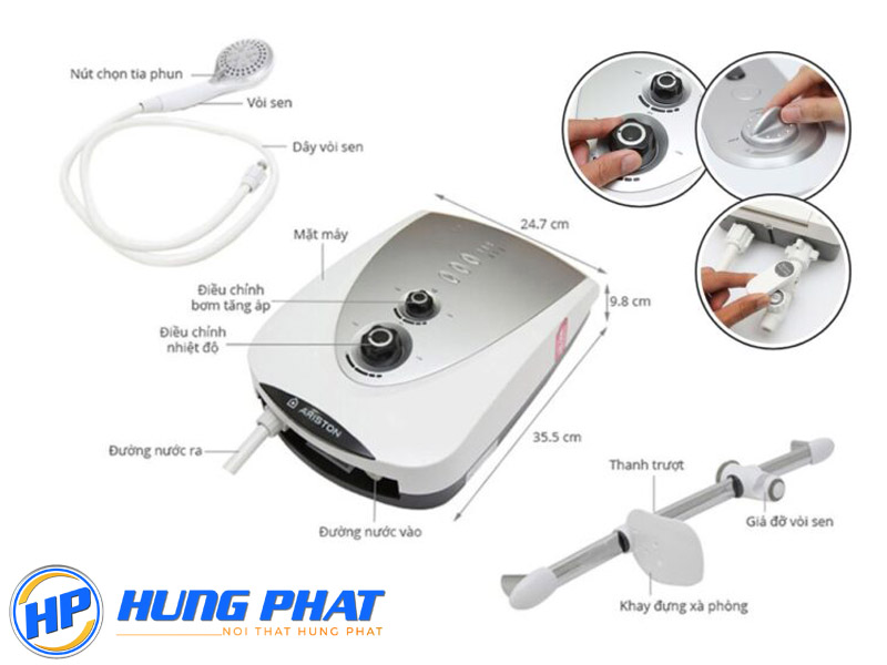 Cách sử dụng máy nước nóng trực tiếp Ariston đúng cách