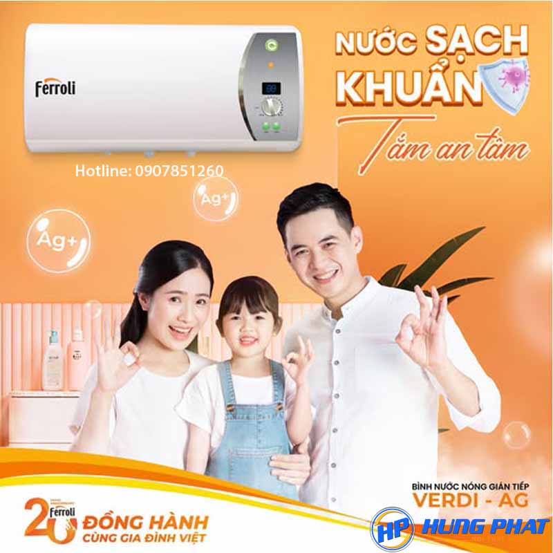 Bình nước nóng Ferroli 30L giá rẻ chính hãng tại Nội Thất Hưng Phát