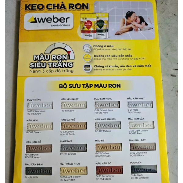 Keo chà ron WeberColor power  PO-111S siêu cao cấp