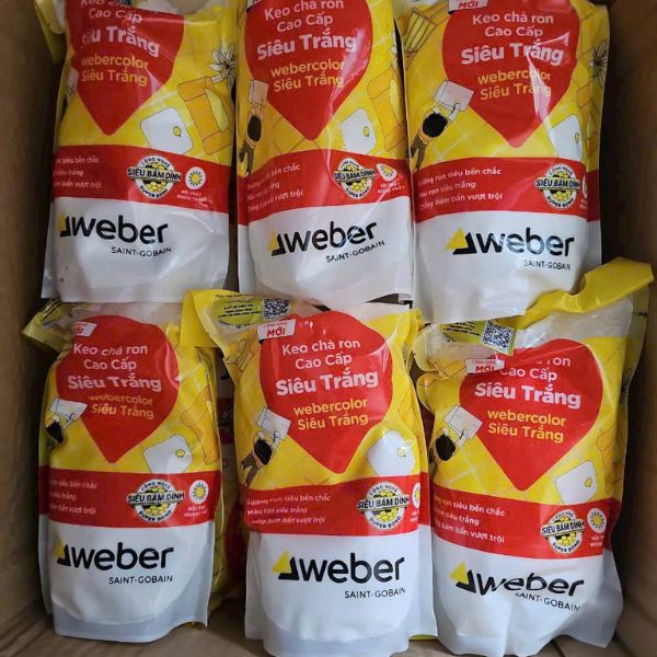 Keo chà ron WeberColor siêu trắng S68S 