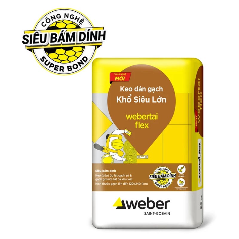 Mẫu keo dán gạch webertai flex