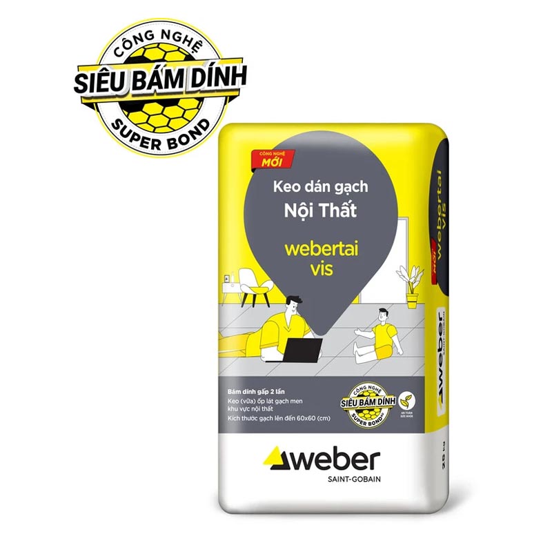 Mẫu keo dán gạch webertai vis