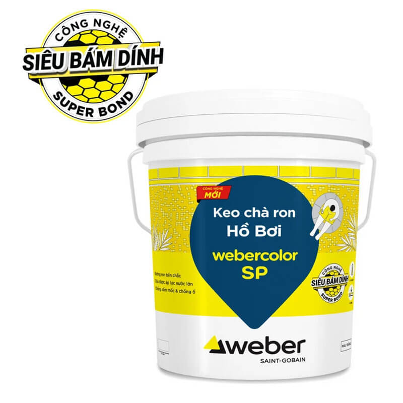 Keo chà ron dán gạch Weber là là một trong những sản phẩm hàng đầu về keo dán gạch, keo chít mạch