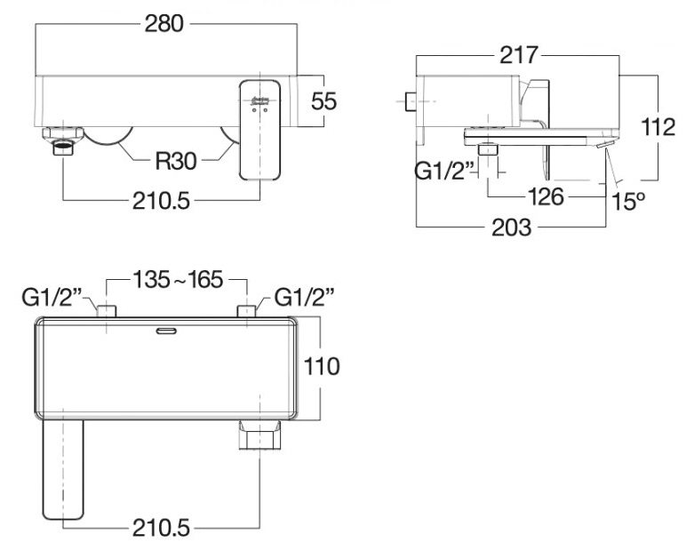 Vòi sen tắm nóng lạnh American Standard WF-1311