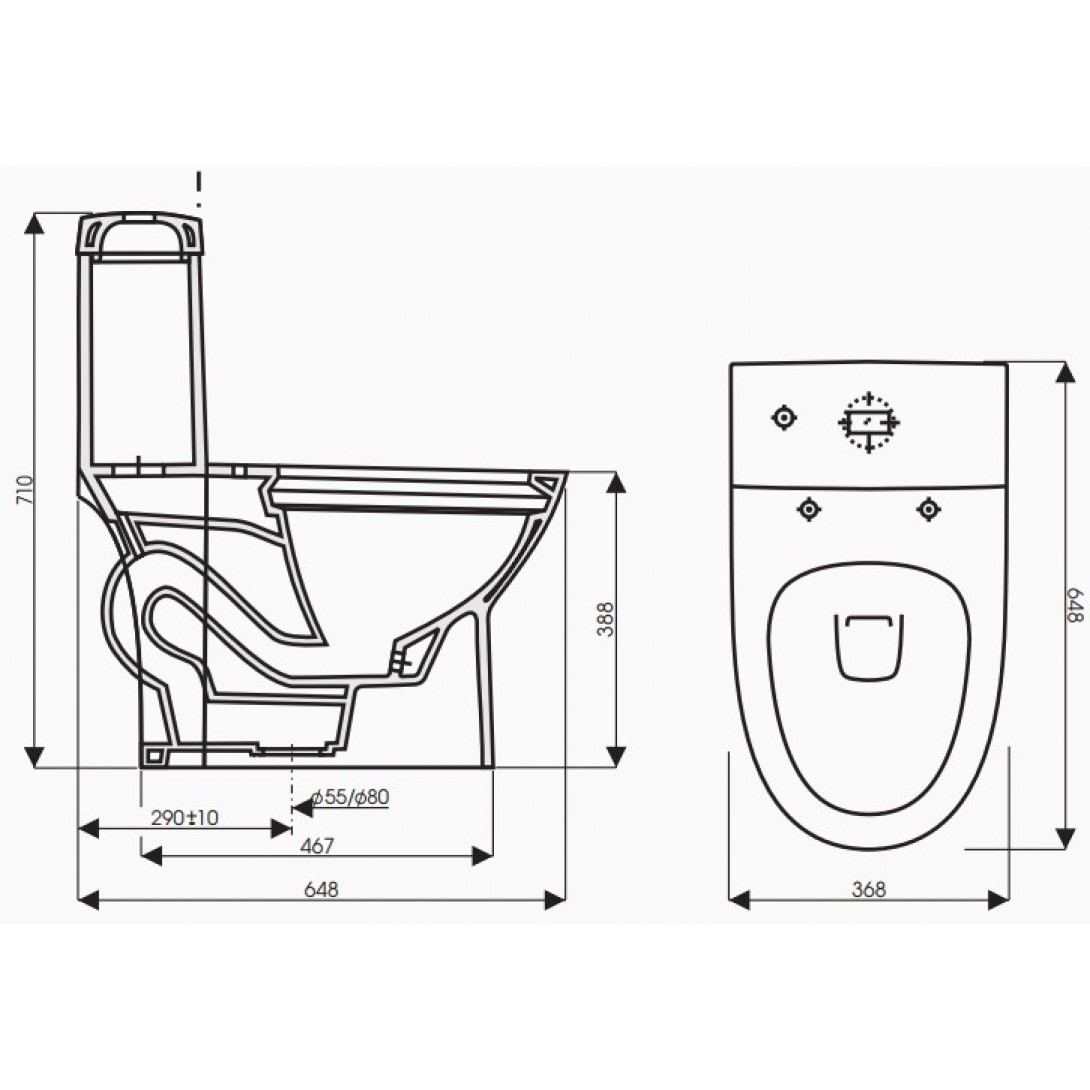 Bồn cầu 1 khối Thiên Thanh Water 
