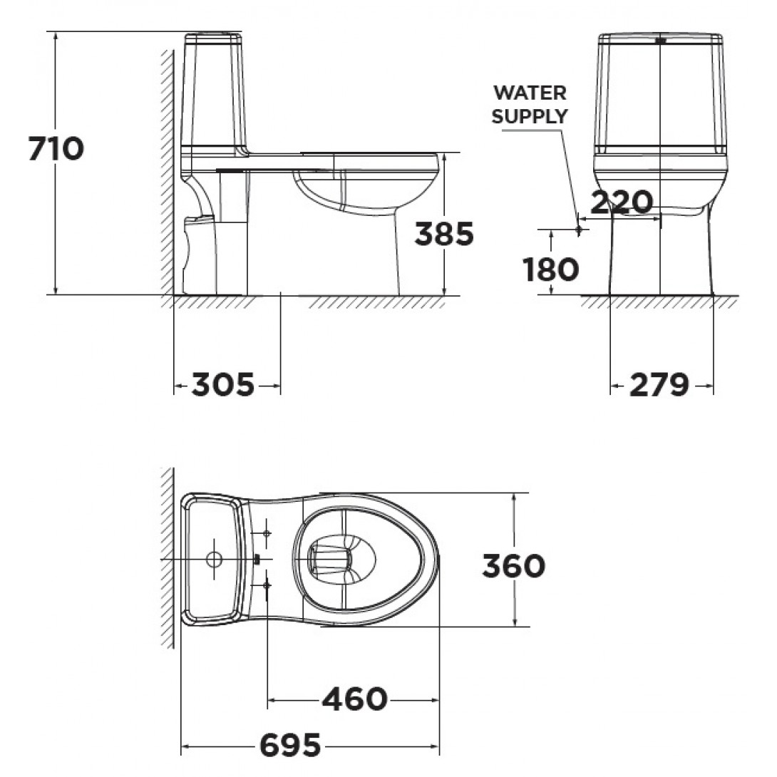 Bồn cầu 1 khối American Standard VF-1858
