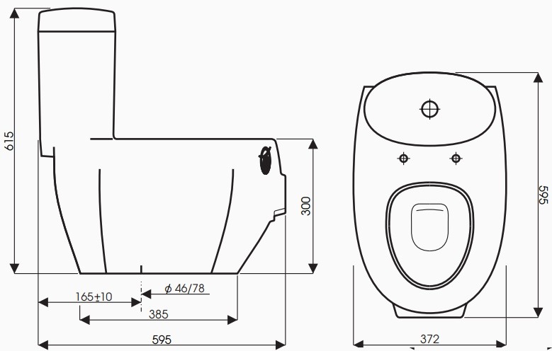 Bồn cầu trẻ em 1 khối xả 2 nút nhấn Thiên Thanh Piggy P0217HS2T-N