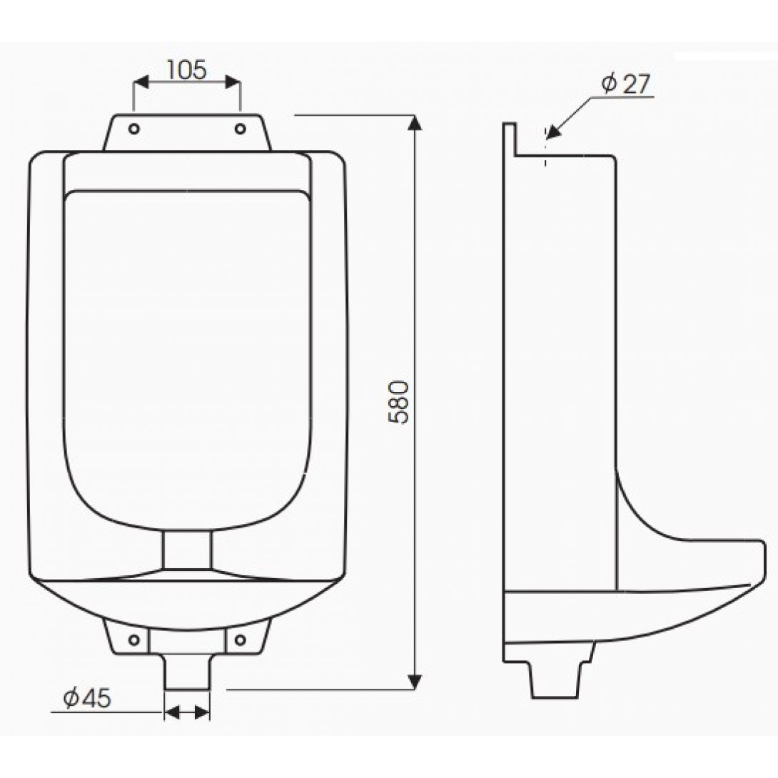 Bồn tiểu nam treo tường Thiên Thanh UT15XVT