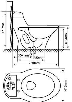 Bồn cầu 1 khối Hảo Cảnh 1005 