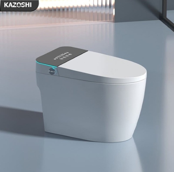 Bồn cầu xám thông minh vượt trội với tính năng khử trùng thanh phun hạn chế việc lây nhiễm chéo các bệnh trong khi đi vệ sinh