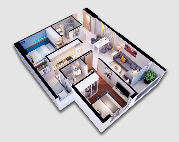 Nhà vệ sinh thuộc hành Thủy, còn vị trí trung tâm là Thổ, Thổ khắc Thủy, ảnh hưởng xấu đến sức khỏe, tài vận của gia chủ