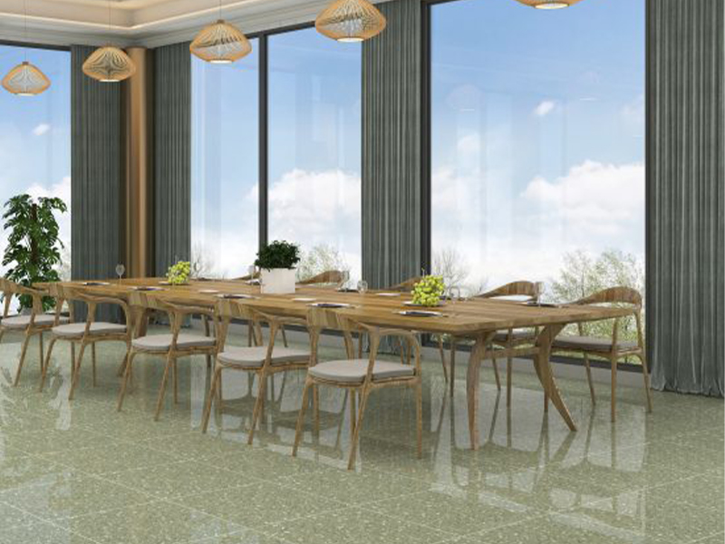 Phối cảnh phòng bếp ốp gạch 60x60 vân đá Đồng Tâm TRUONGTHACH004-FP