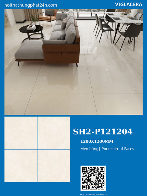 Phối cảnh gạch Viglacera 120x120 SH2-P121204