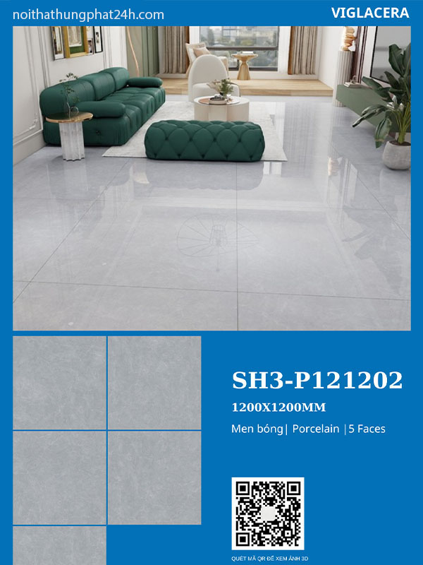 Phối cảnh gạch viglacera 120x120 SH3-P121202