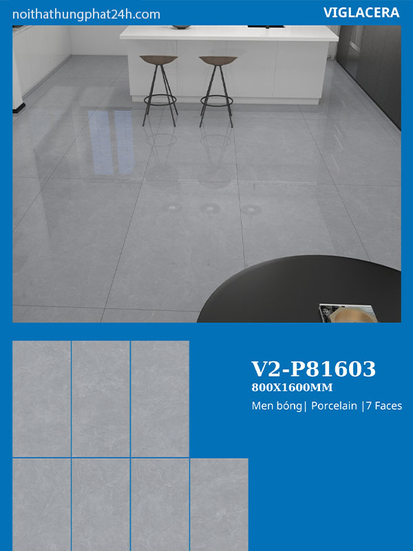 Phối cảnh gạch lát nền Viglacera 80x160 V2-P81603