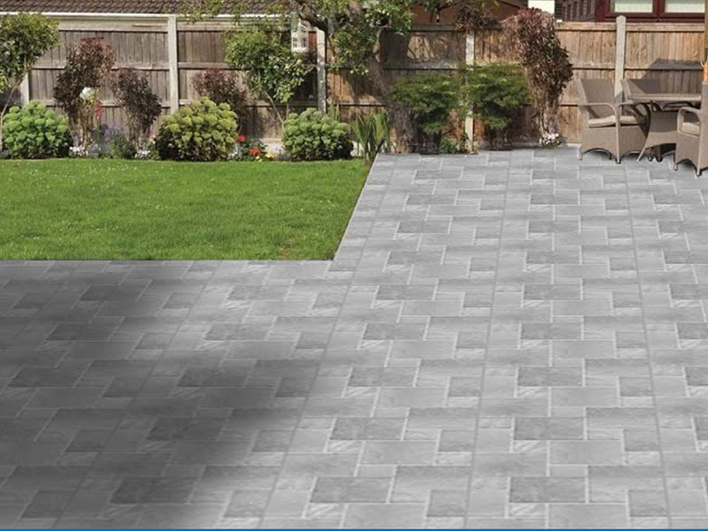 Phối cảnh gạch lát sân 30x60