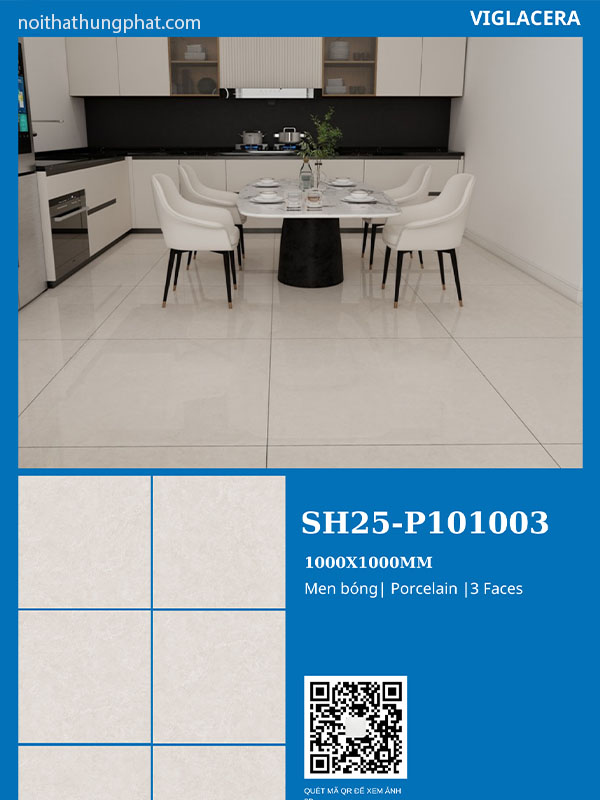 Phối cảnh gạch viglacera 100x100 SH25-P101003