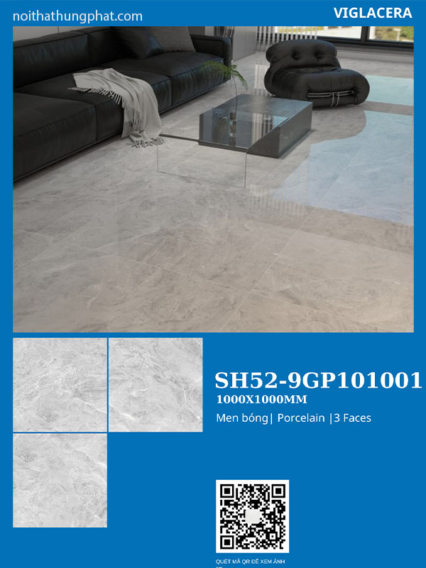 Phối cảnh gạch ốp lát Viglacera 100X100 SH52-9P101001