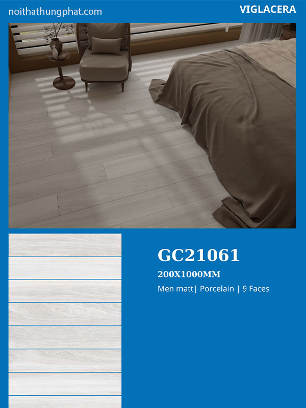 Phối cảnh gạch viglacera 20x100 GC21061
