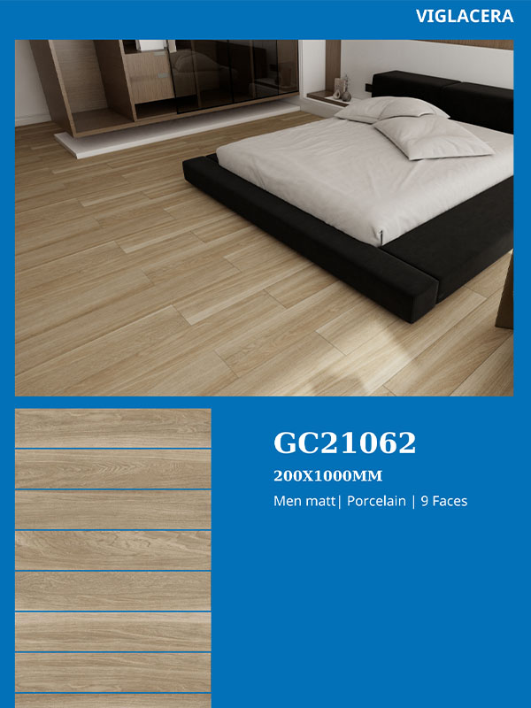 Phối cảnh gạch ốp lát Viglacera 20X100 GC21062