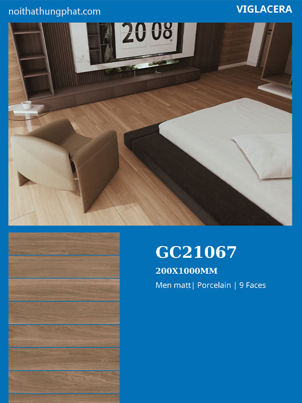 Phối cảnh gạch Viglacera 20x100 GC21067