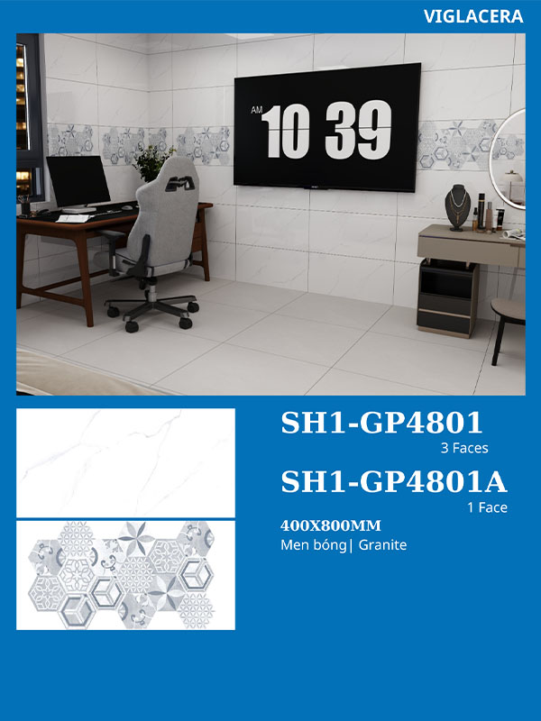 Phối cảnh gạch 40x80 Viglacera SH1-GP4801-01A