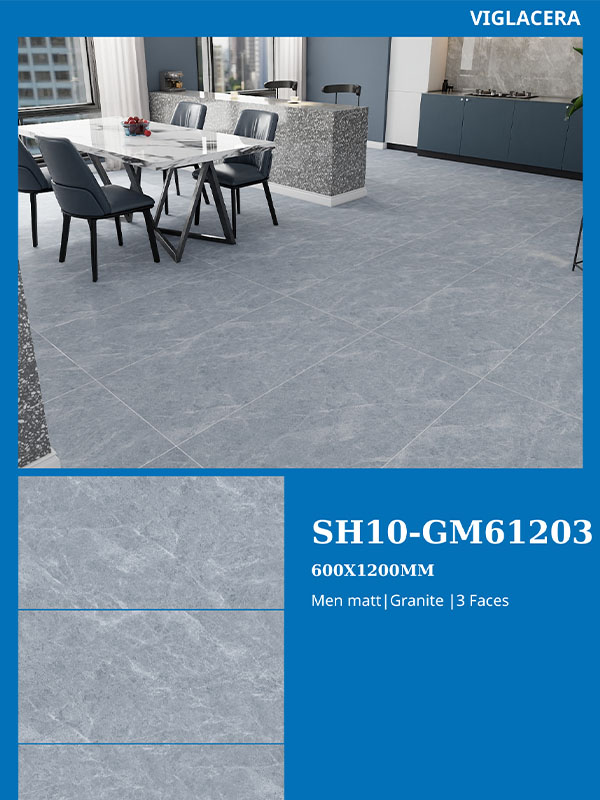 Phối cảnh gạch lát nền Viglacera 60x120 SH10-GM61203