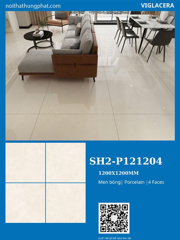 Phối cảnh gạch Viglacera 120x120 SH2-P121204