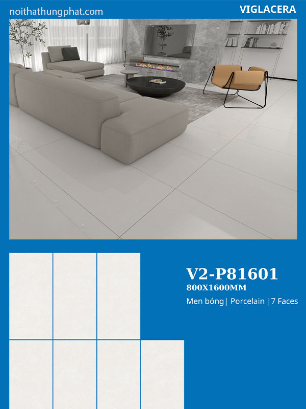 Phối cảnh gạch ốp lát Viglacera 80X160 V2-P81601