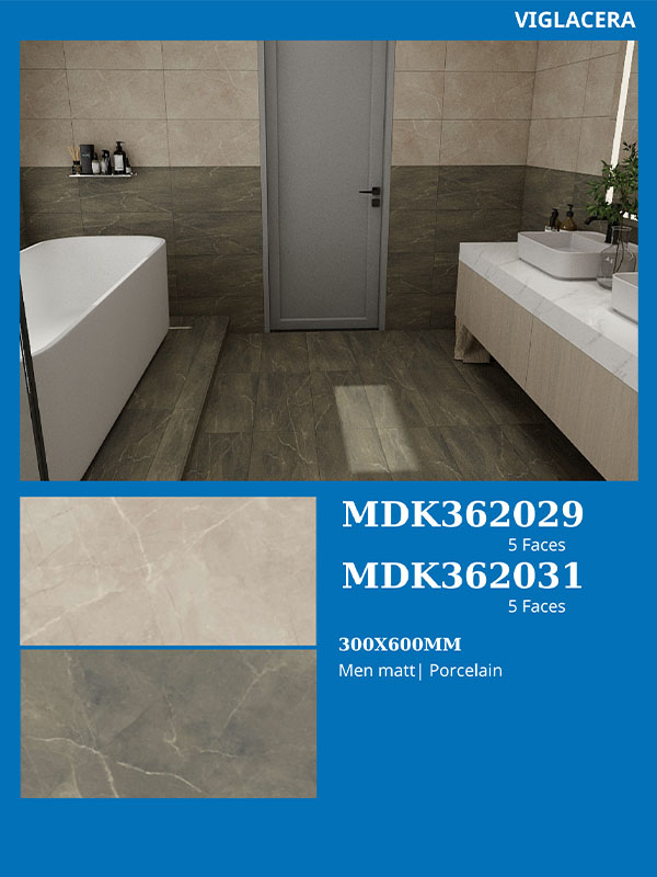 Phối cảnh gạch Viglacera 30x60 MDK362029-31