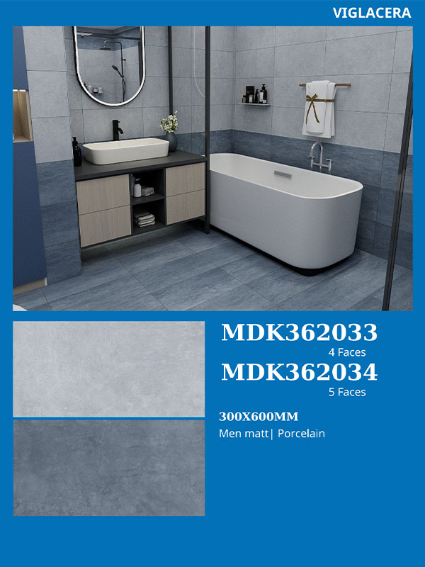Phối cảnh gạch 30x60 Viglacera MDK362033-34