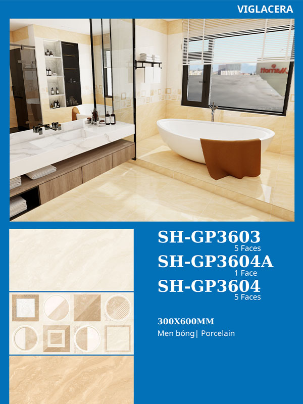 Phối cảnh gạch viglacera 30x60 SH-GP3603-04-04A