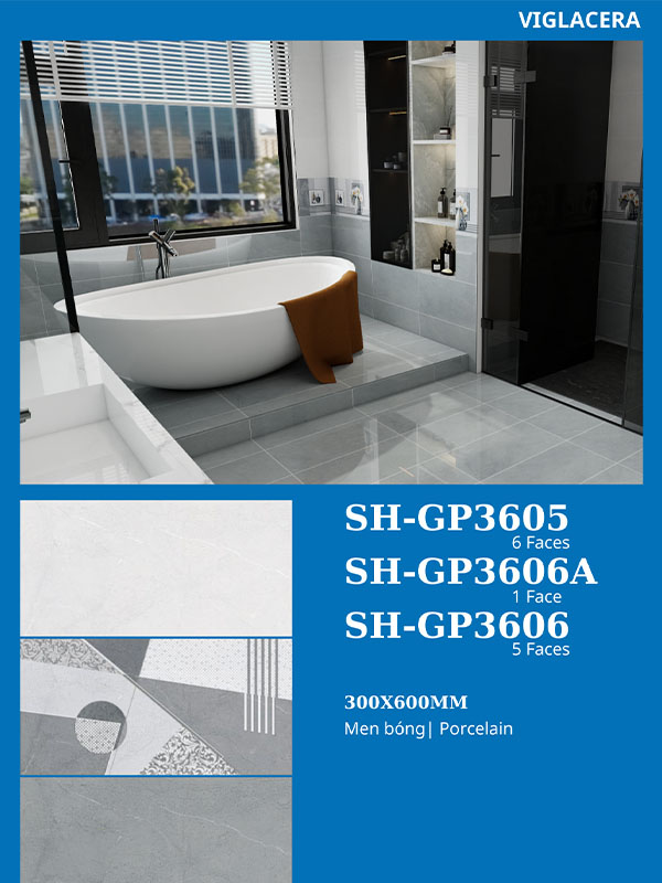 Phối cảnh gạch Viglacera 30x60 SH-GP3605-06-06A