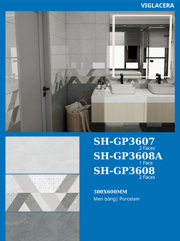 Phối cảnh gạch viglacera 30x60 SH-GP3607-08-A-AM