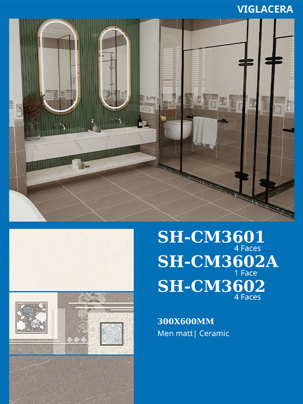 Phối cảnh gạch lát nền Viglacera 30x60 SHCM3601-02-02A