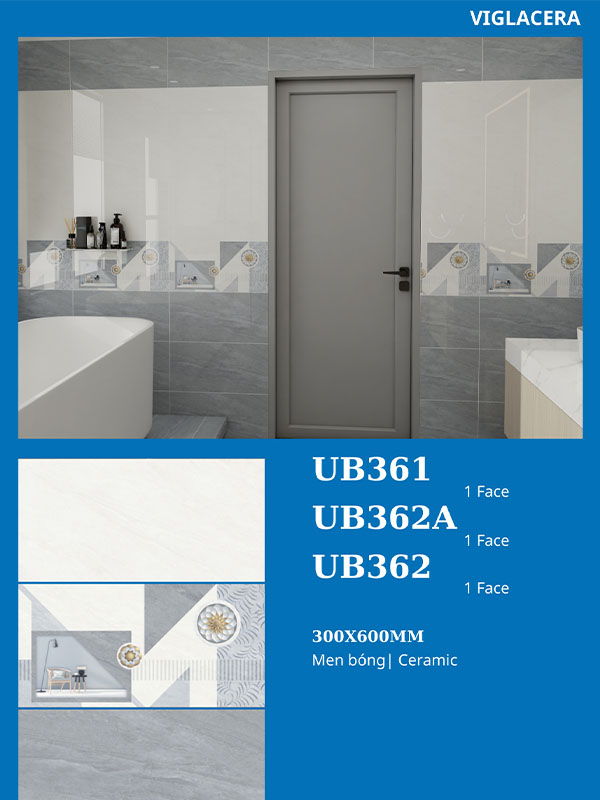 Phối cảnh gạch viglacera 30x60 UB361-62-62A
