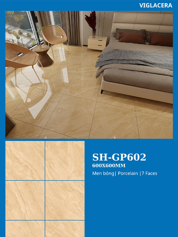 Phối cảnh gạch 60x60 Viglacera SH-GP602