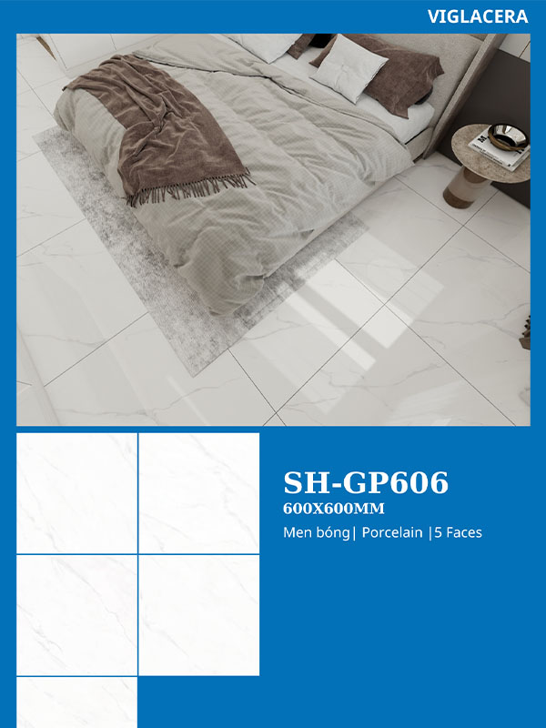 Phối cảnh gạch Viglacera 60x60 SH-GP606