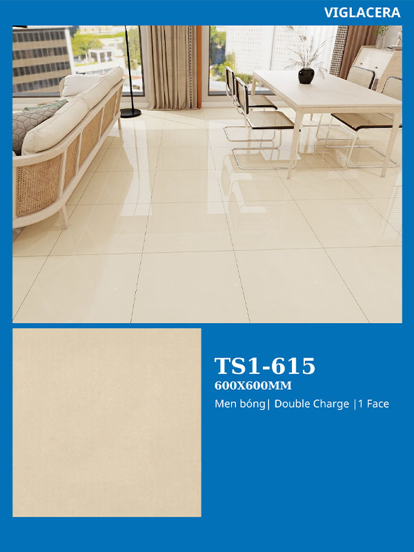 Phối cảnh gạch 60x60 Viglacera TS1-615