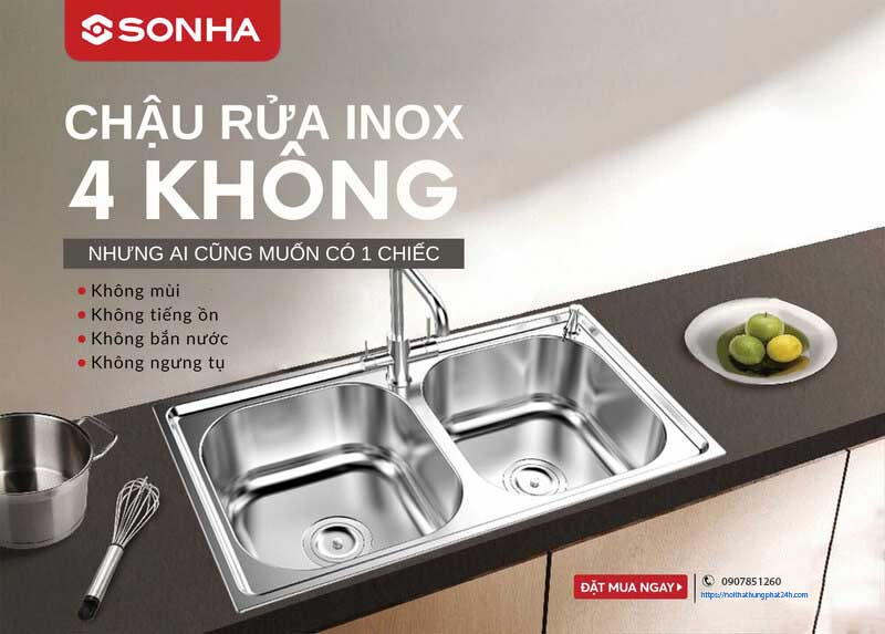 Mua chậu rửa chén Sơn Hà chính hãng tại Nội Thất Hưng Phát
