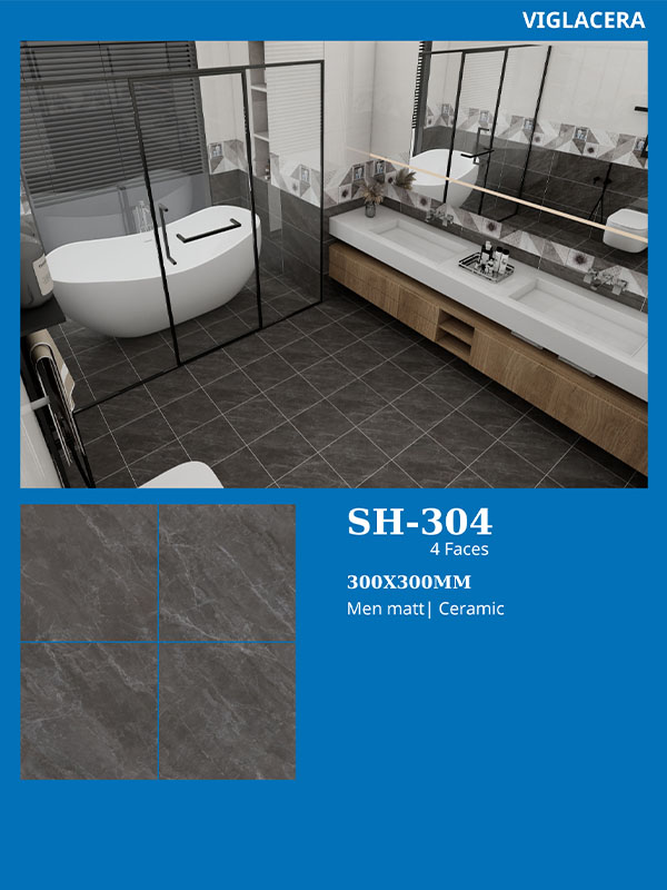 Phối cảnh gạch viglacera 30x30 SH304