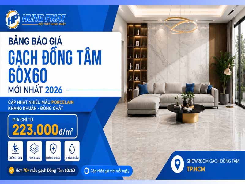 bảng báo giá gạch Đồng Tâm 60x60 mới nhất