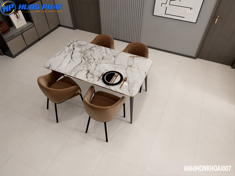 Gạch Đồng Tâm 60x60 lát bếp hiện đại sạch sẽ