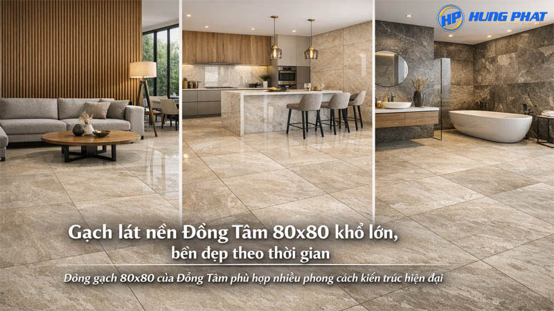Dòng gạch Đồng Tâm 80x80 phù hợp mọi không gian