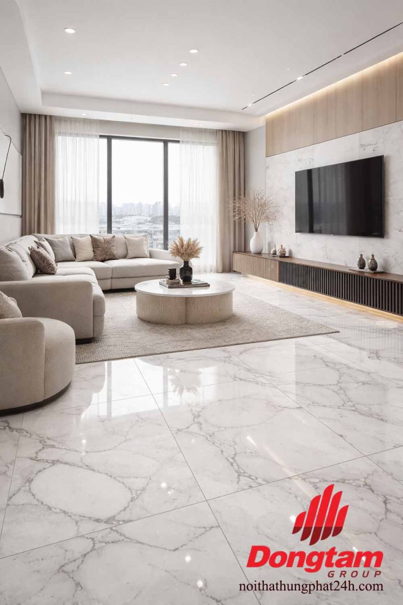 Gạch Đồng Tâm 80x80 phòng khách chung cư