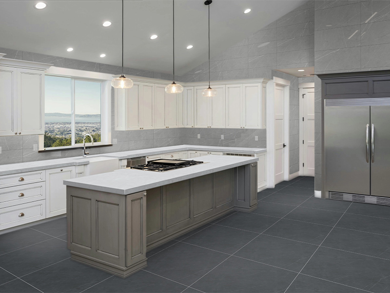 Phối cảnh gạch lát nền granite Thạch Bàn 60x60 PGB60-0233